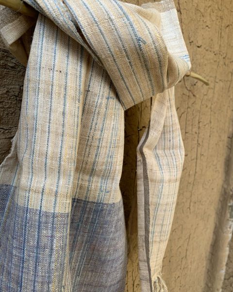Indigo Dusk Eri Silk Muffler - Image 4