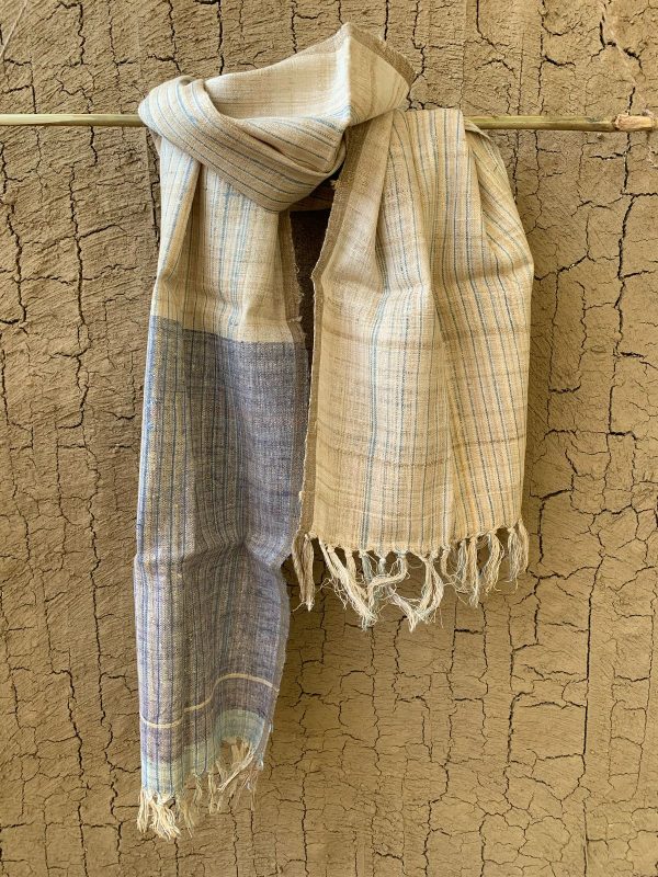Indigo Dusk Eri Silk Muffler