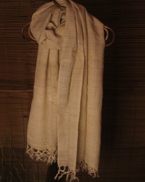 Eri Silk Scarf fish Motive - Image 1