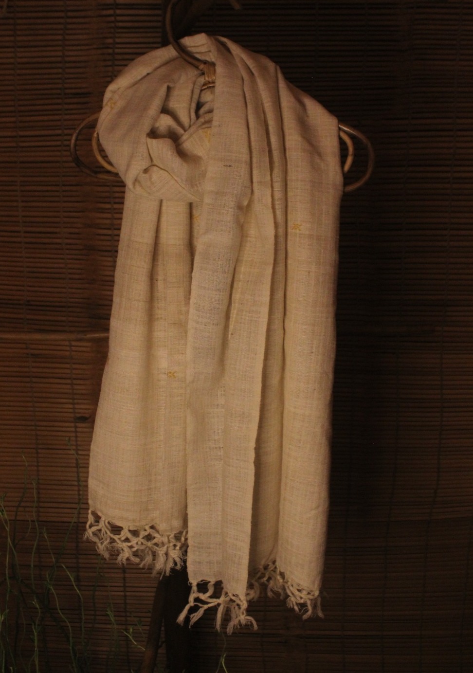 Eri Silk Scarf fish Motive - Image 1