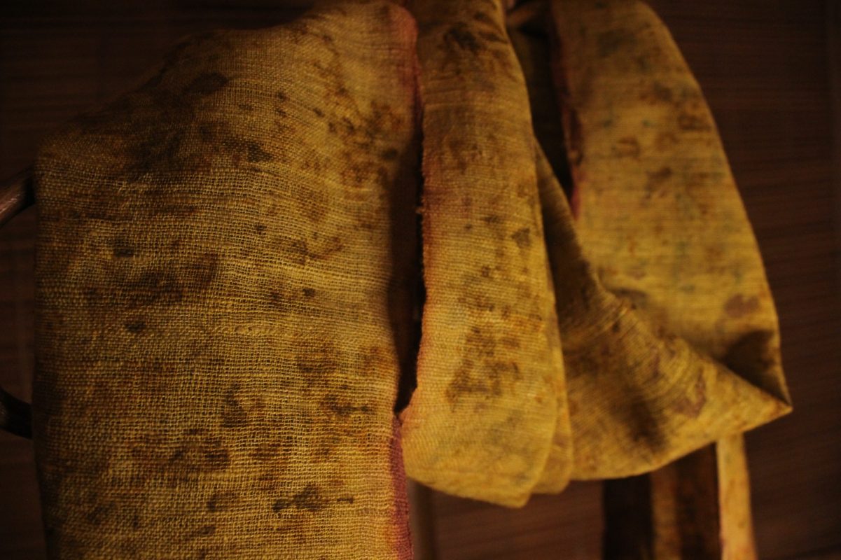 Eco Print Muffler Amber