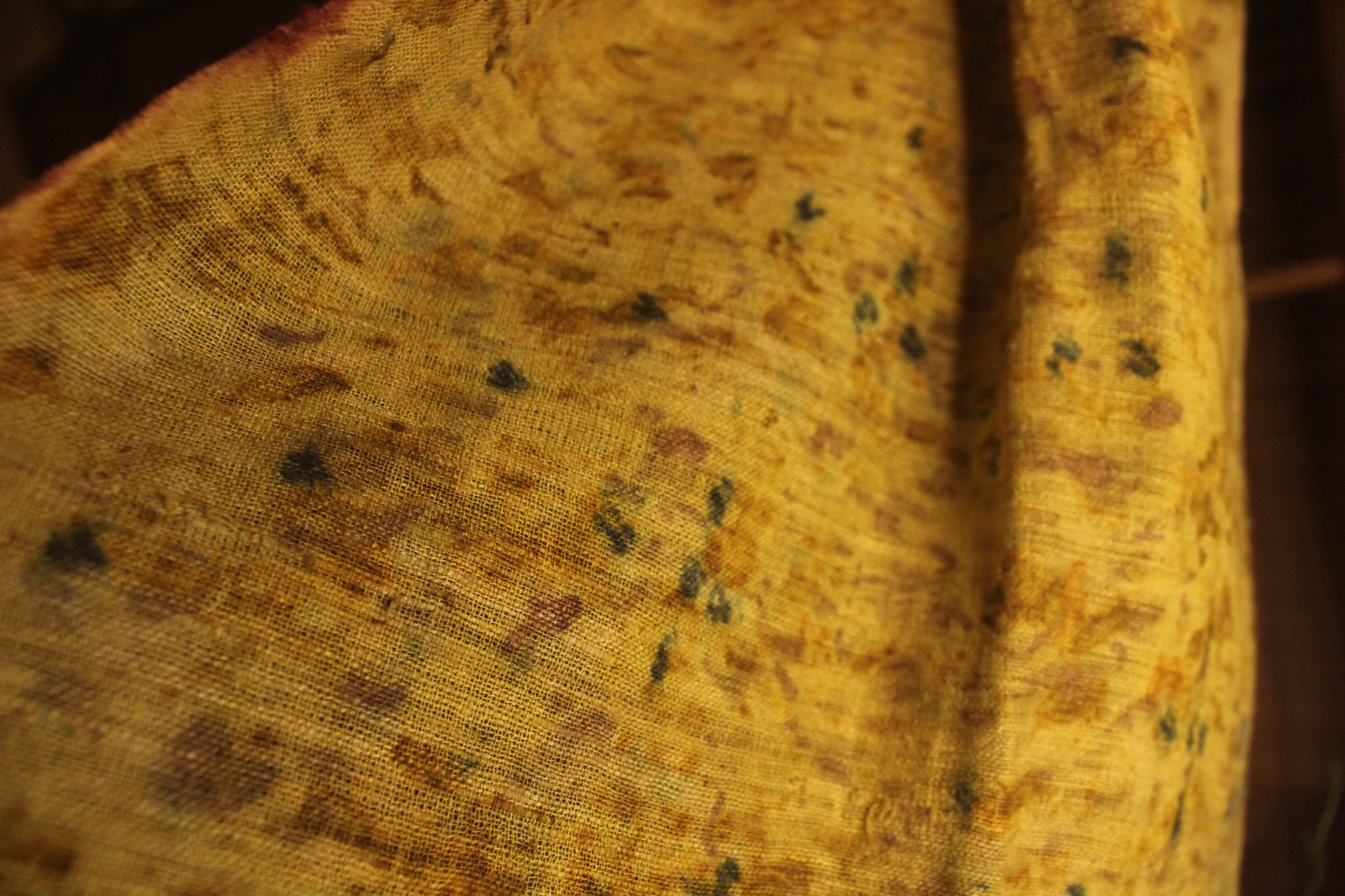 Eco Print Muffler Amber - Image 3