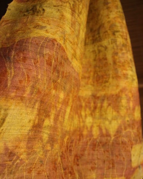 Eco Print Muffler Amber - Image 4