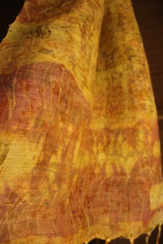 Eco Print Muffler Amber