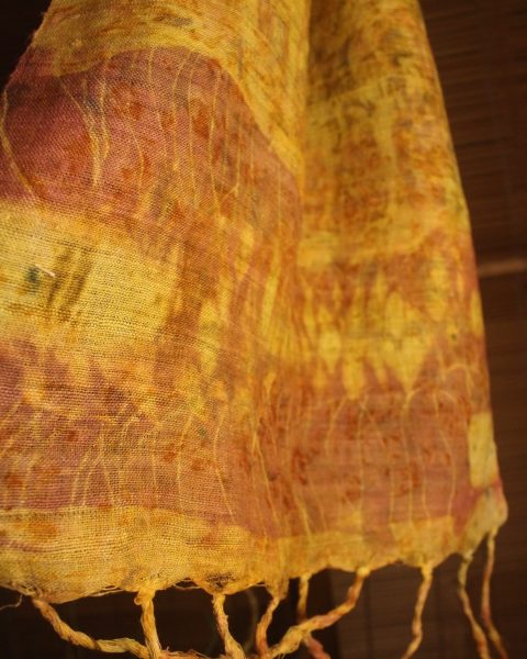 Eco Print Muffler Amber - Image 5